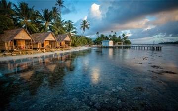Bungalows On The Reef French Polynesia All Mac wallpaper