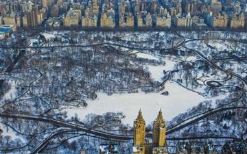 Central Park Winter Aerial MacBook Pro wallpaper