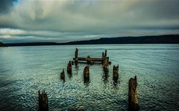 An Old Dock In The Lake All Mac wallpaper
