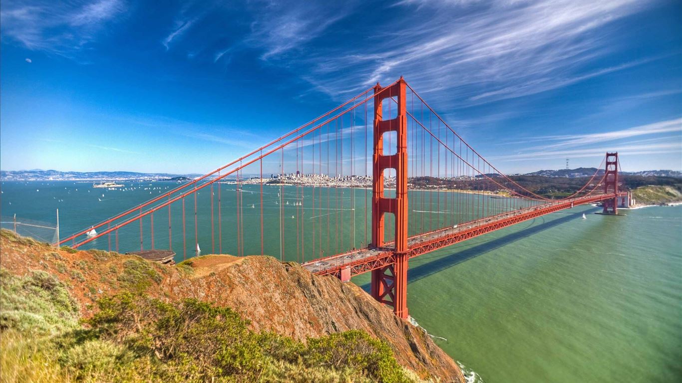 Golden Gate By Day Mac Wallpaper Download | AllMacWallpaper