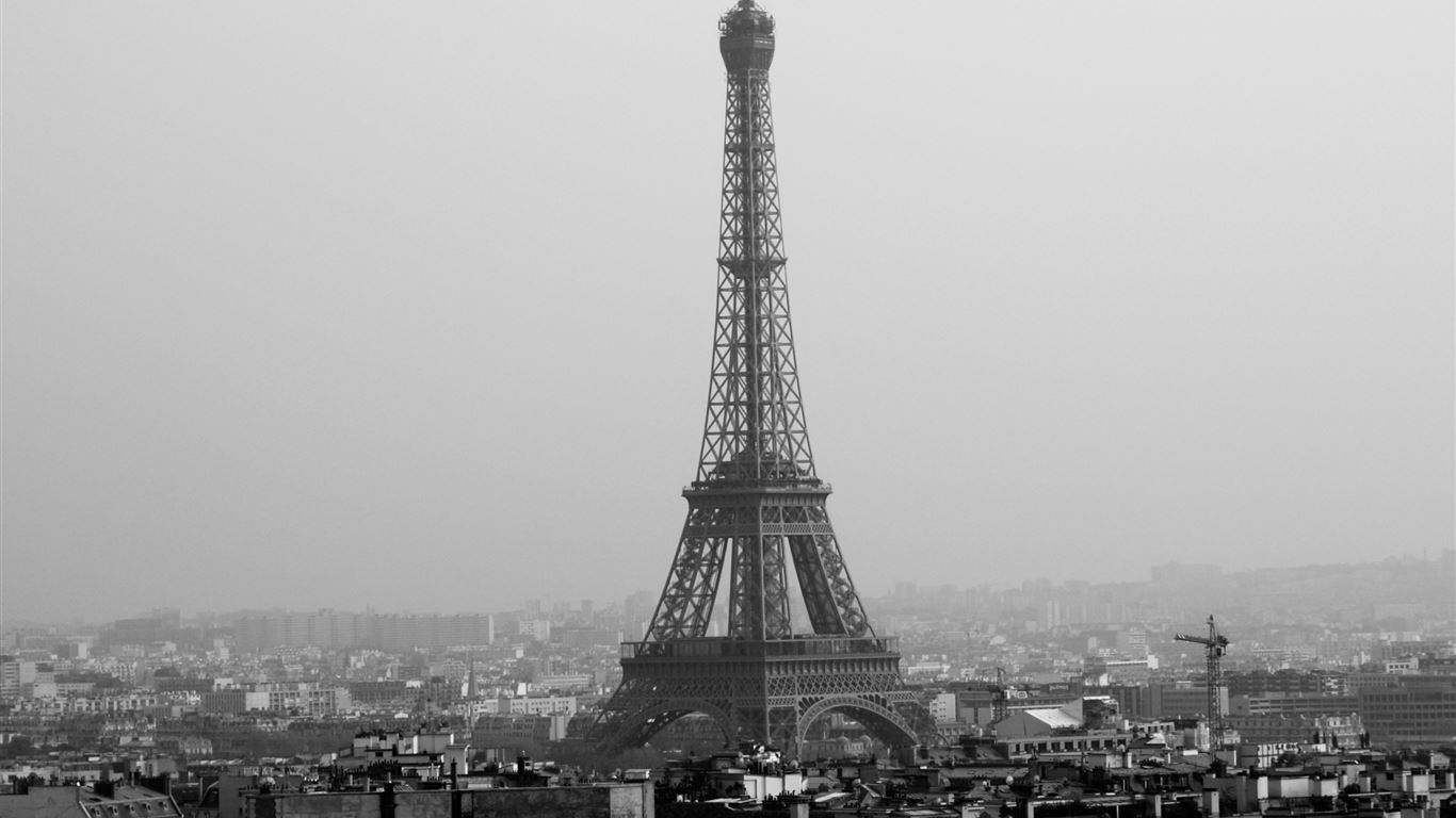 Tower Eiffel Black And White Mac Wallpaper Download | Free Mac