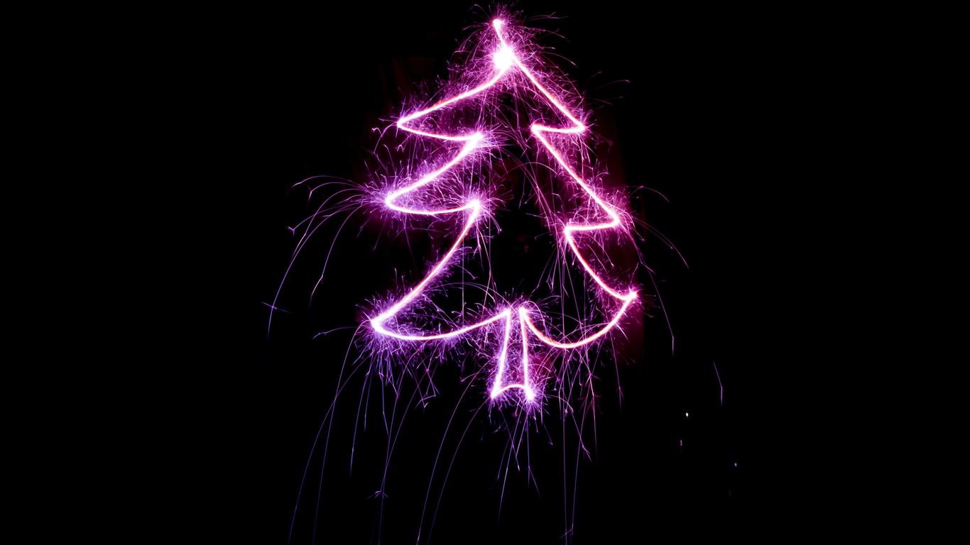 christmas tree neon light MacBook Air Wallpaper Download | AllMacWallpaper