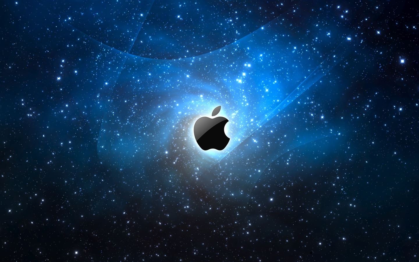 Apple Galaxy Blue Mac Wallpaper Download | AllMacWallpaper