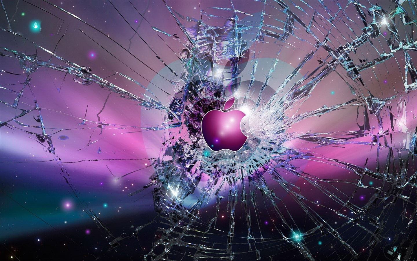 Apple Logo Broken Glass Mac Wallpaper Download | AllMacWallpaper