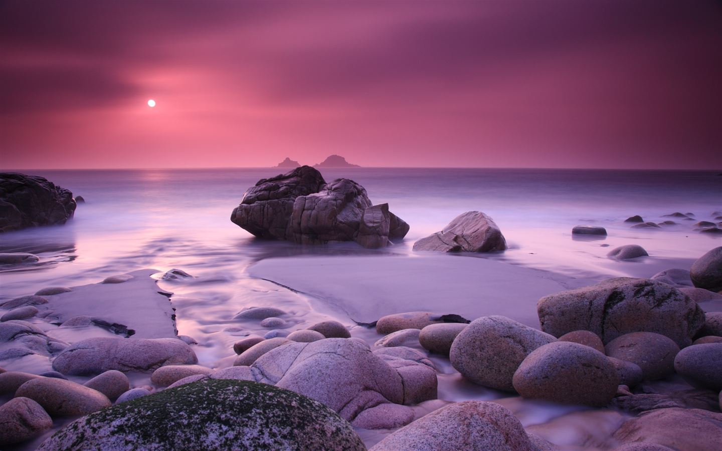 Pink Haze and Stones Mac Wallpaper Download  AllMacWallpaper