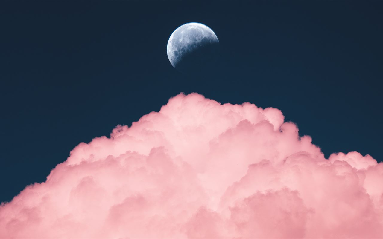 Aesthetic Purple Color Of Moon Macbook Air Wallpaper Download Allmacwallpaper