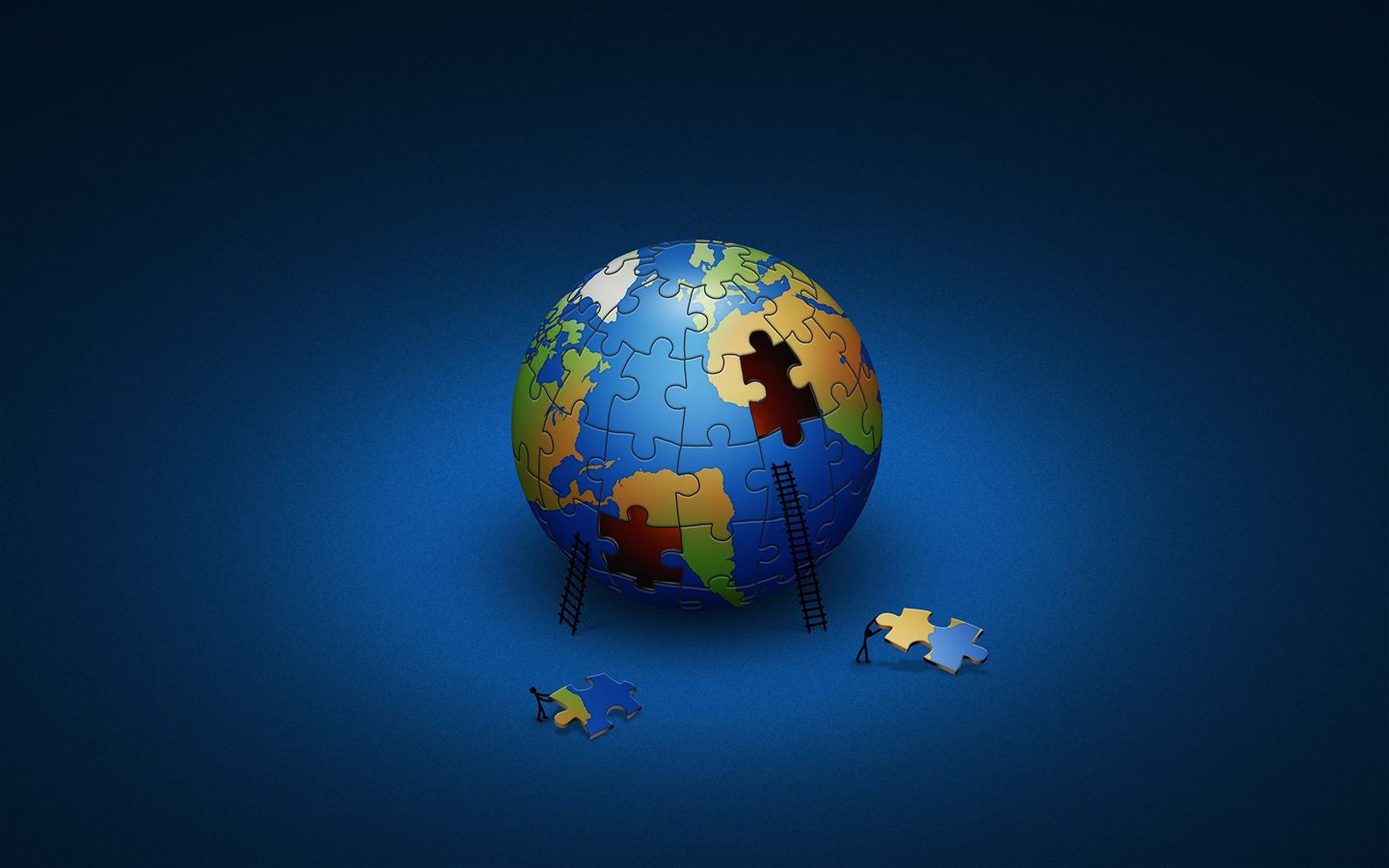 The earth puzzle Mac Wallpaper Download | AllMacWallpaper