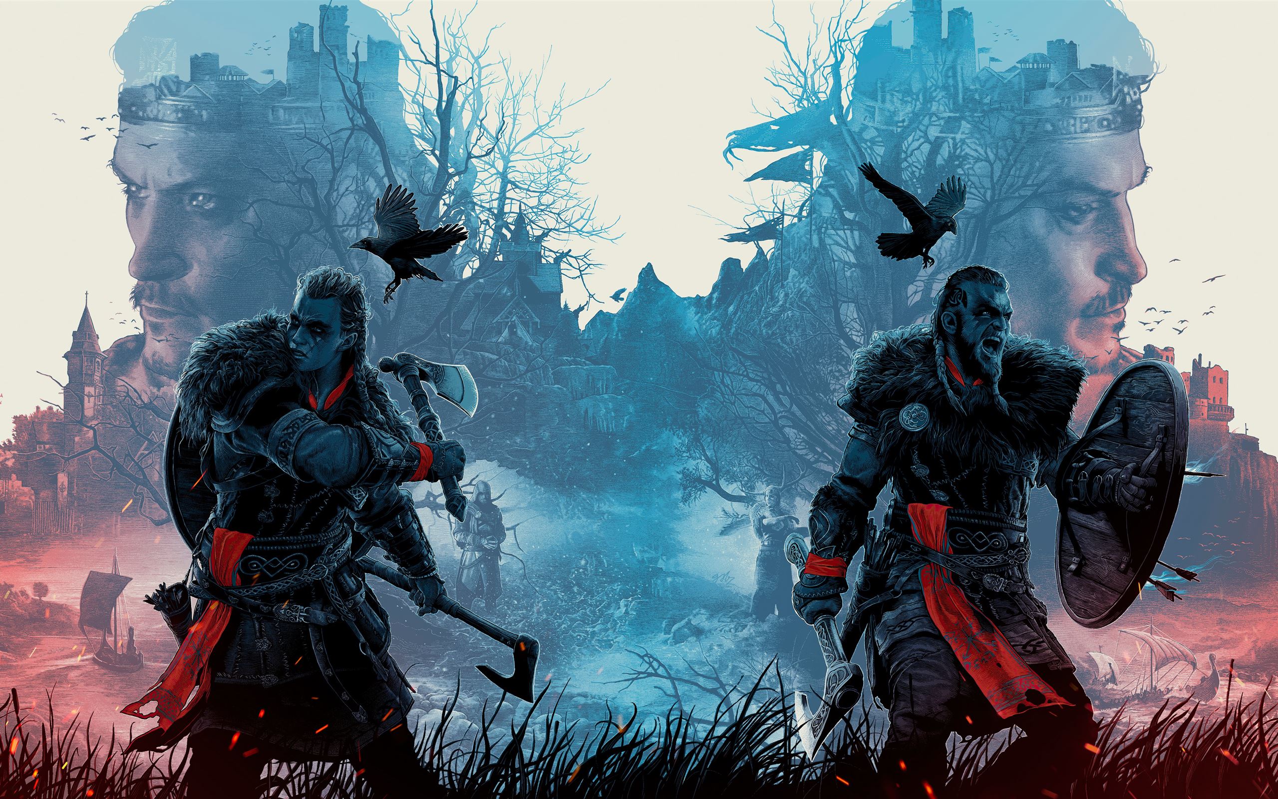 2021 Assassins Creed Valhalla 8k MacBook Air Wallpaper Download 