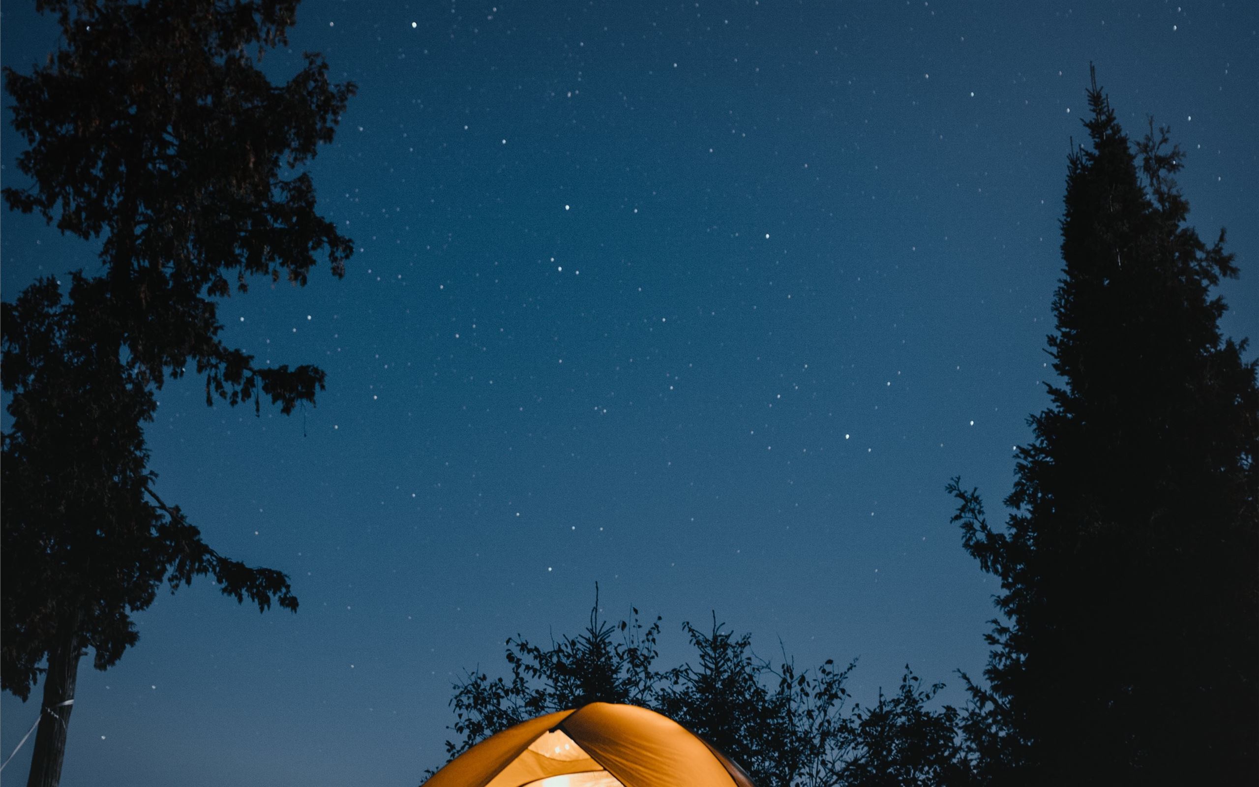 Camping Under the Stars Mac Wallpaper