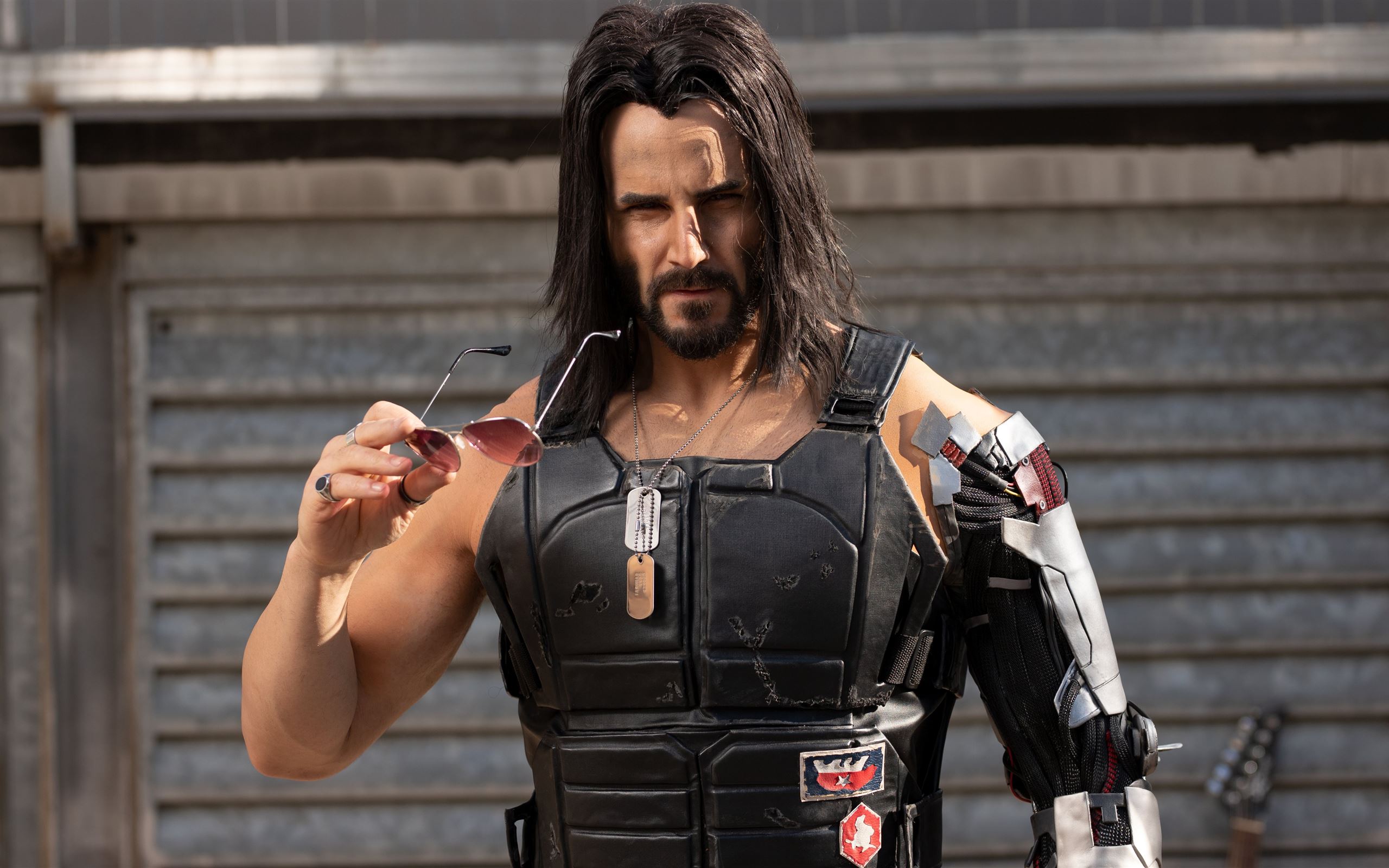 Keanu Reeves Cyberpunk 77 Cosplay Macbook Pro Wallpaper Download Allmacwallpaper