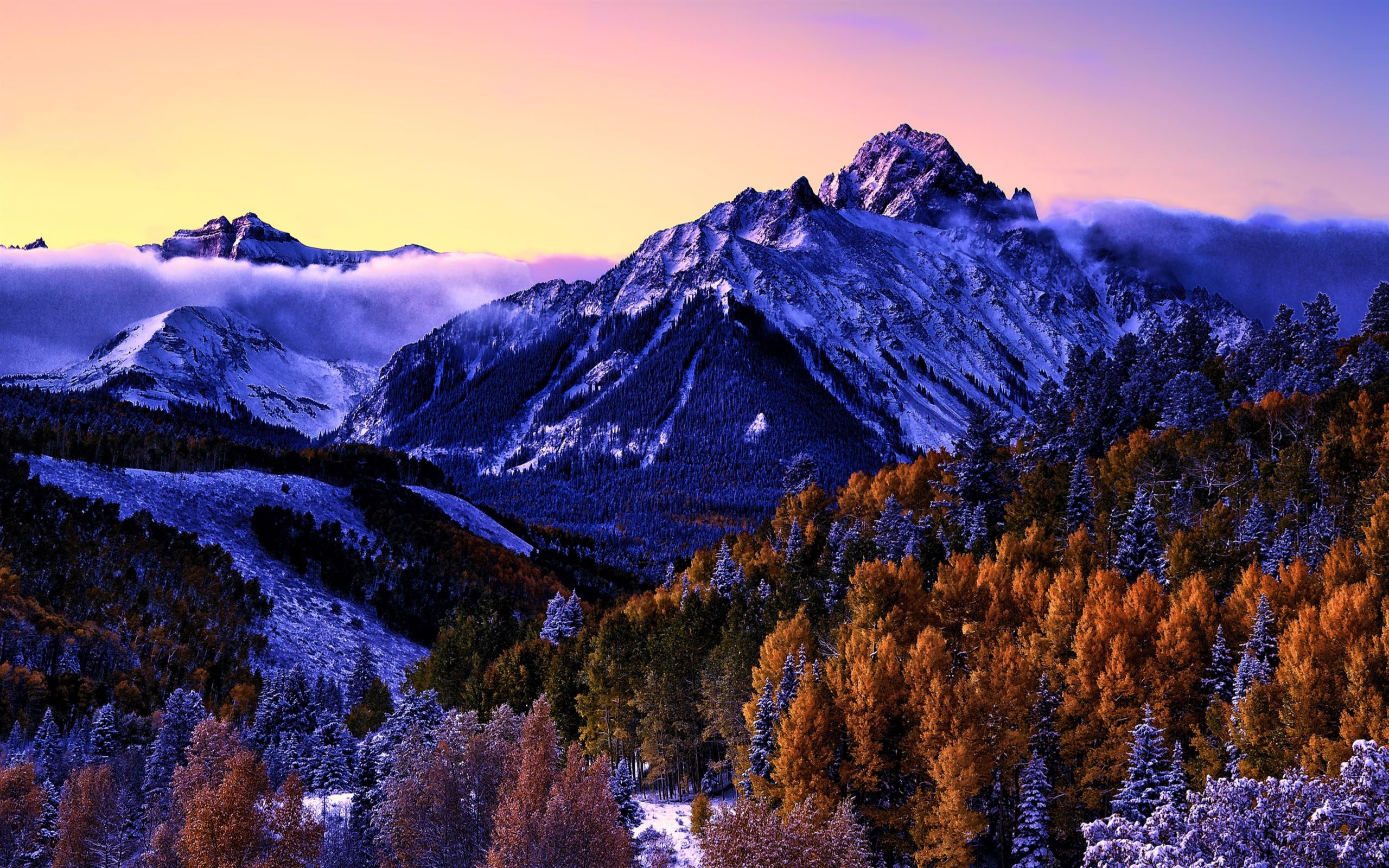 Beautiful snow mountain Mac Wallpaper Download | AllMacWallpaper