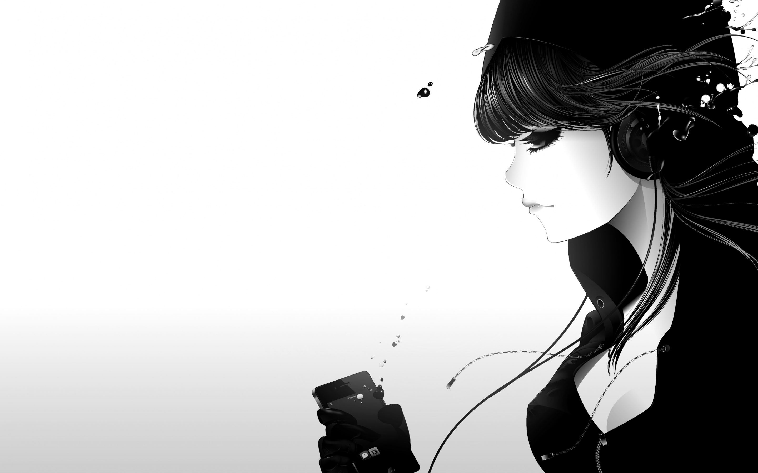 Anime Girl Listening Music-Wallpaper by DarkS337 on DeviantArt