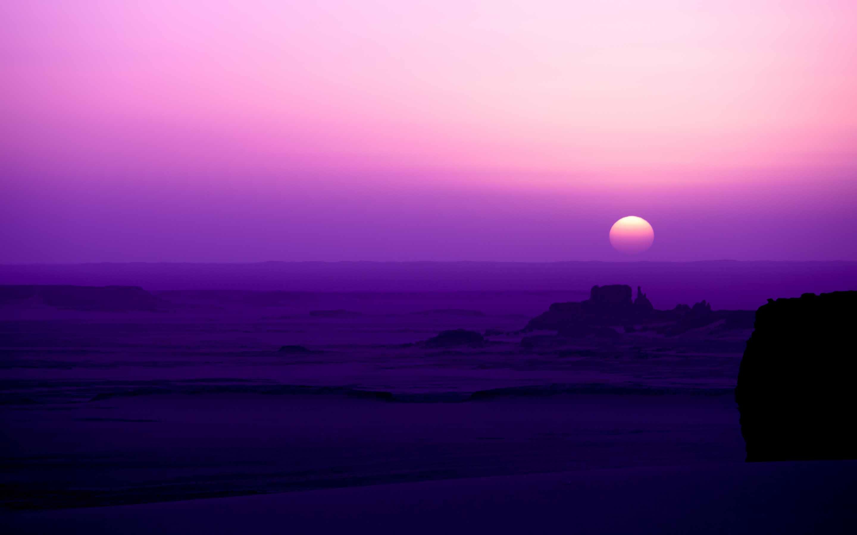 Purple Sunrise Mac Wallpaper Download | AllMacWallpaper