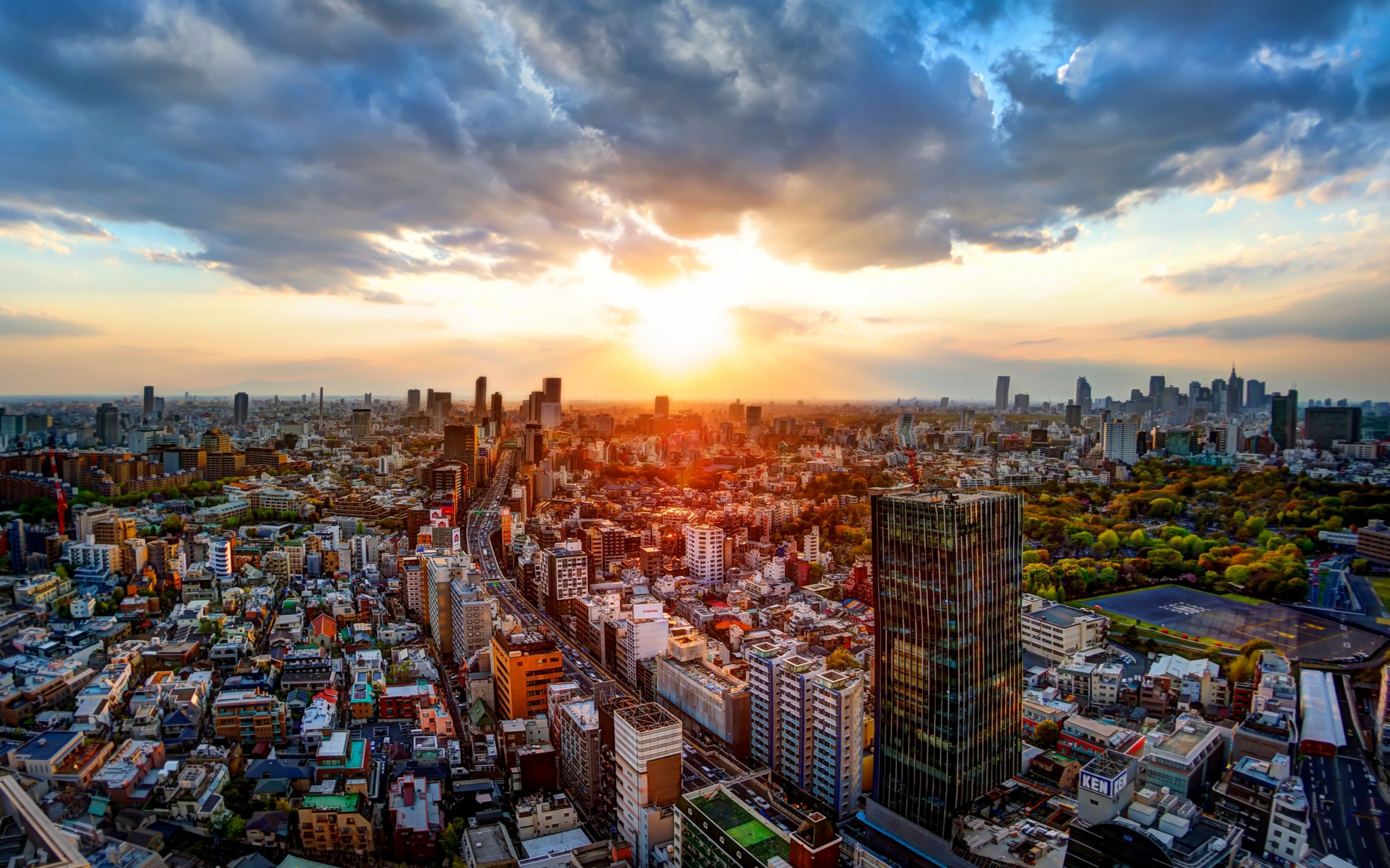 View From The Google Offices In Downtown Tokyo MacBook Air Wallpaper  Download | AllMacWallpaper