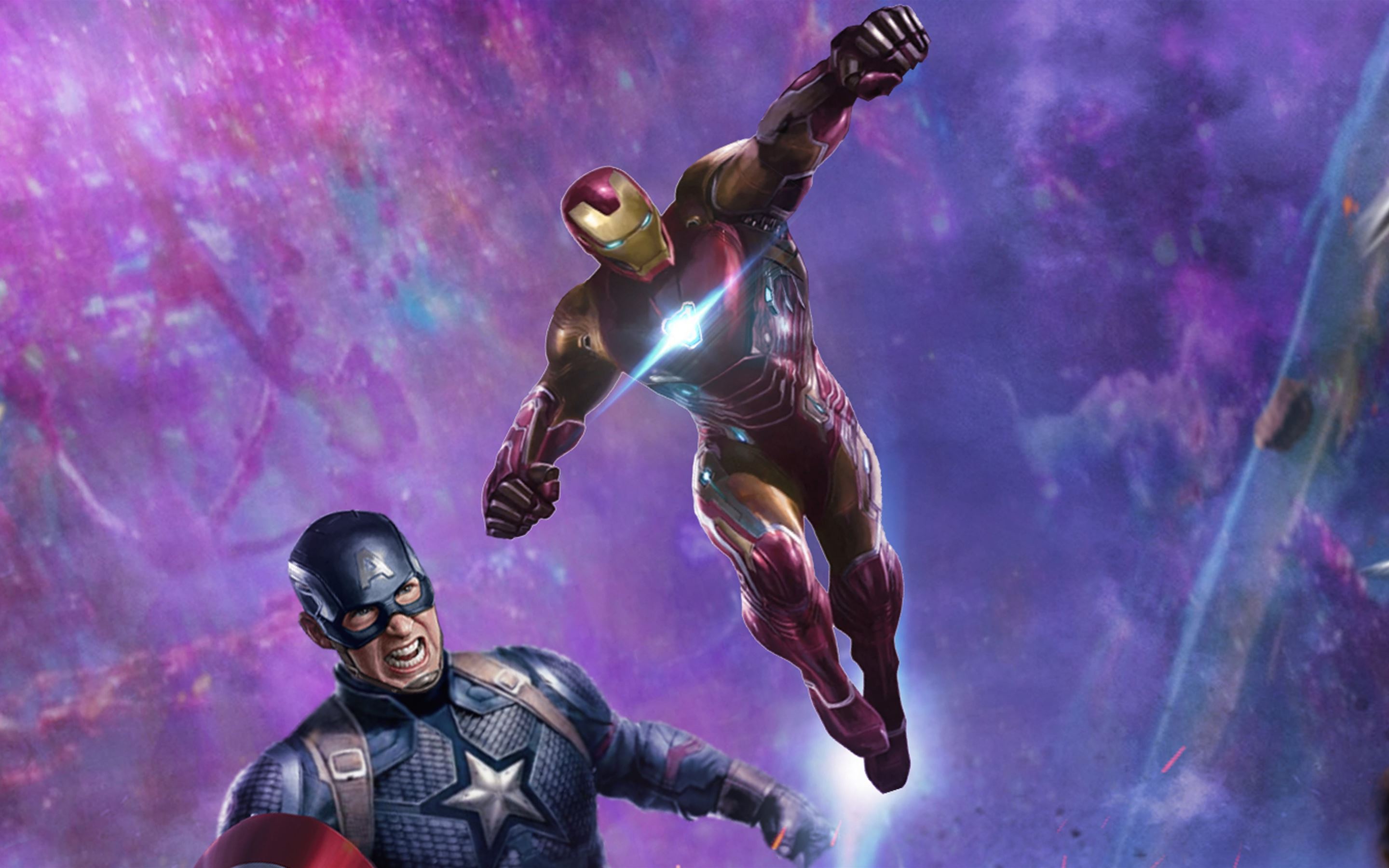 iron man and captain america in avengers end game MacBook Air Wallpaper  Download | AllMacWallpaper