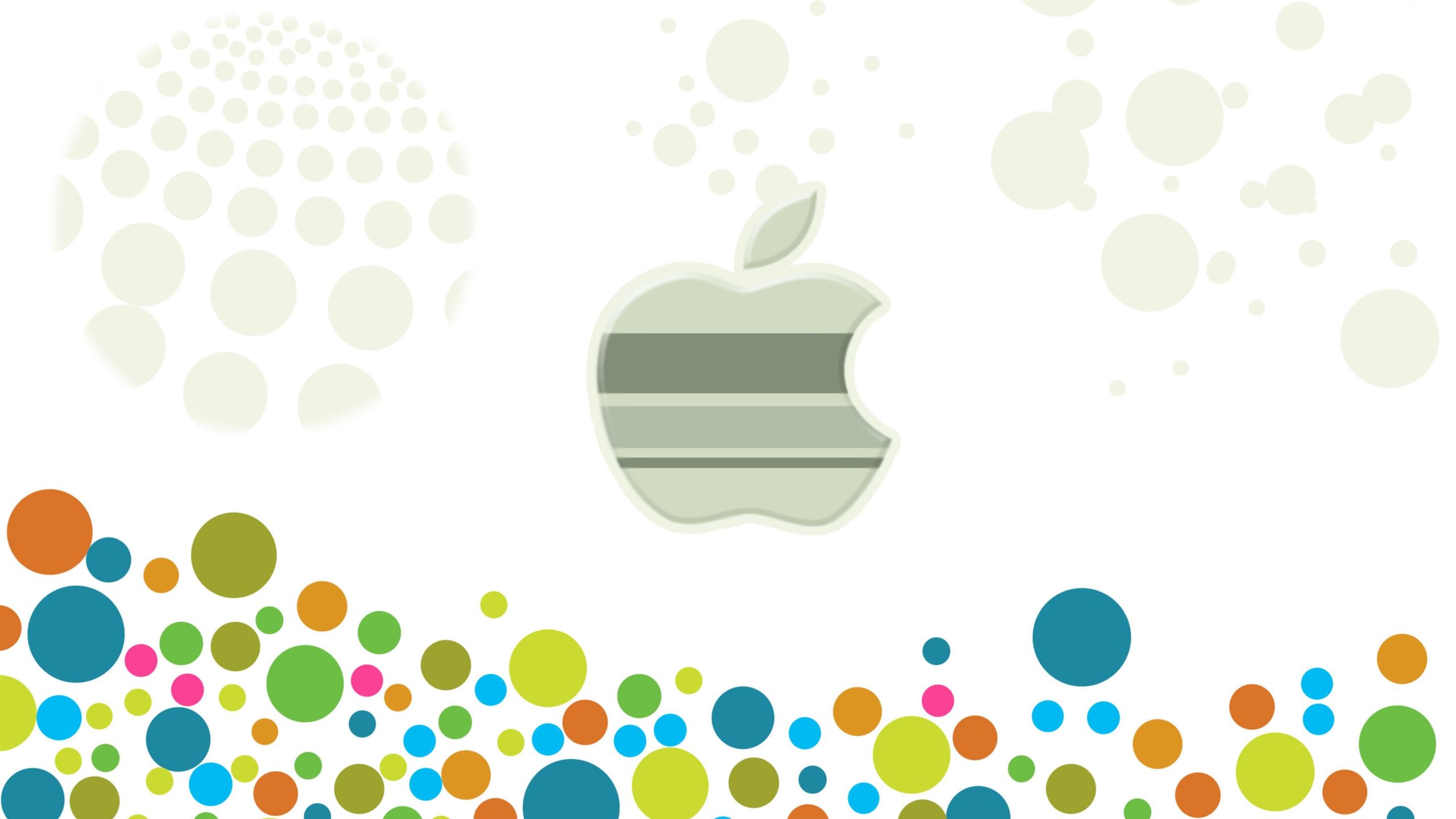 Apple Logo Among Multicolored Circles Mac Wallpaper Download ...