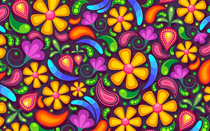 colorful texture flowers 5k iMac wallpaper