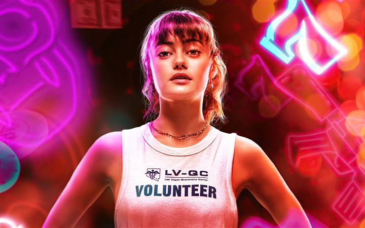 ella purnell as kaye ward in army of the dead char iMac wallpaper