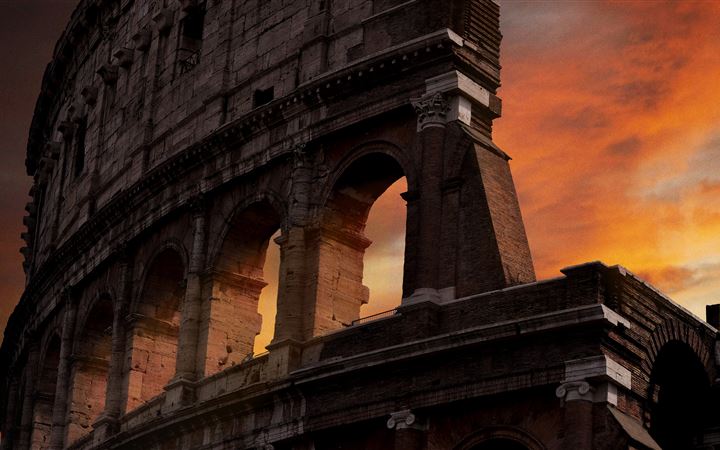 photo of Colosseum during golden hour iMac wallpaper