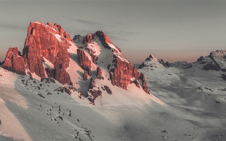 snow covered mountain during daytime iMac wallpaper