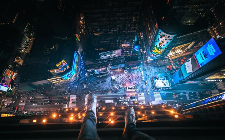Above Time Square. All Mac wallpaper