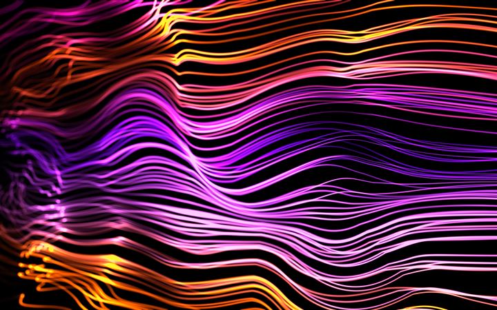 neon waves abstract 5k All Mac wallpaper
