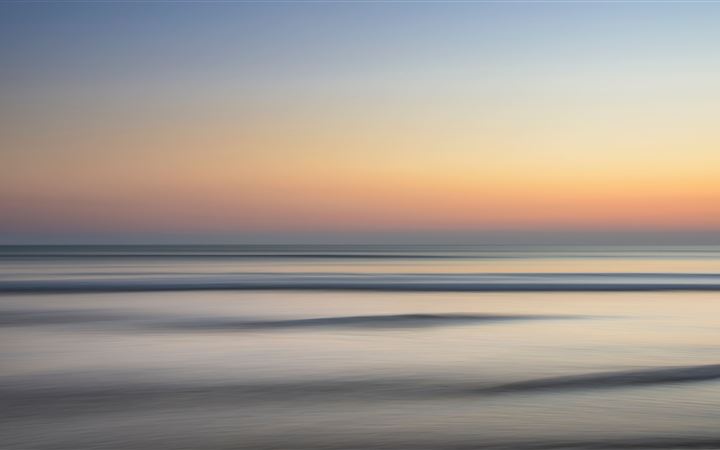ocean horizon sunset wave minimalism All Mac wallpaper