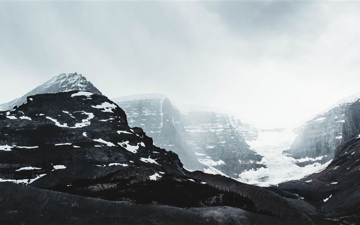 snow covered mountain All Mac wallpaper