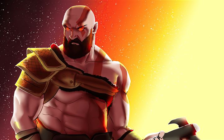 the angry kratos All Mac wallpaper