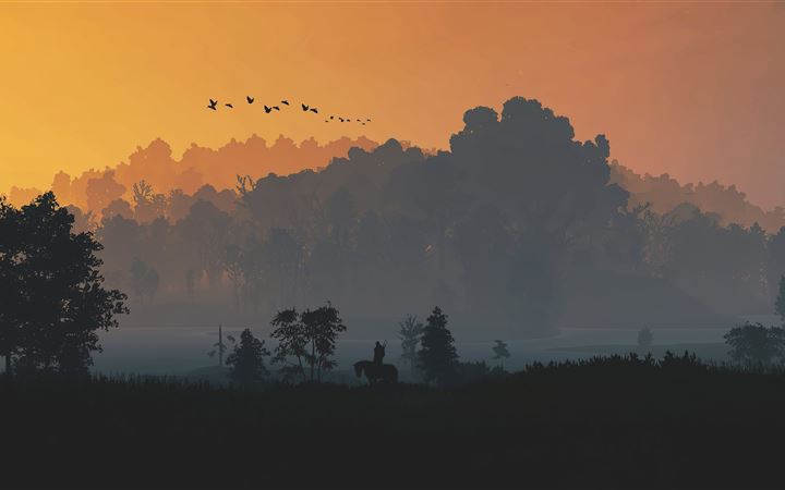 the witcher 3 minimal nature 5k All Mac wallpaper