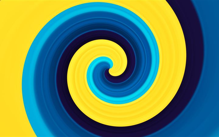 3d abstract swirl yellow blue 5k All Mac wallpaper
