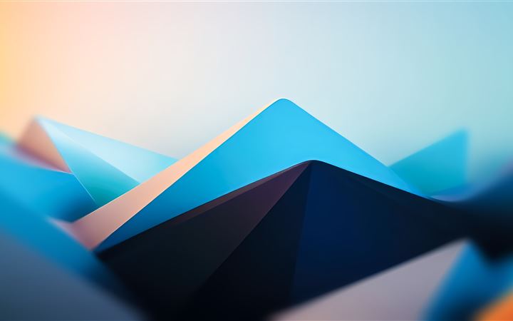 3d triangles shape mountains 8k MacBook Air wallpaper