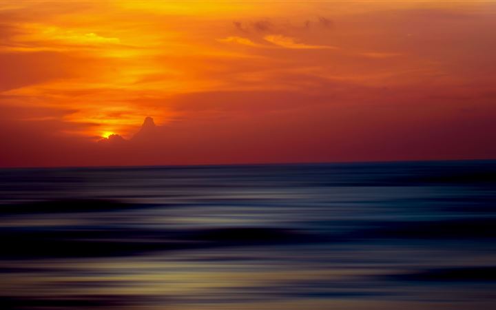 5k ocean sunset ripple effect All Mac wallpaper