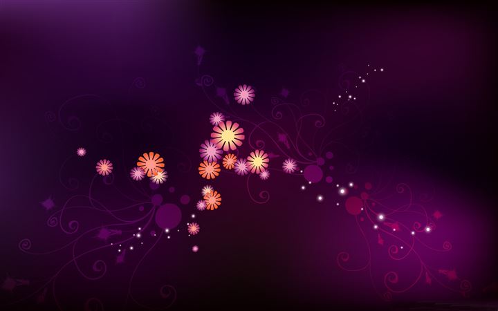 Abstract purple flowers All Mac wallpaper