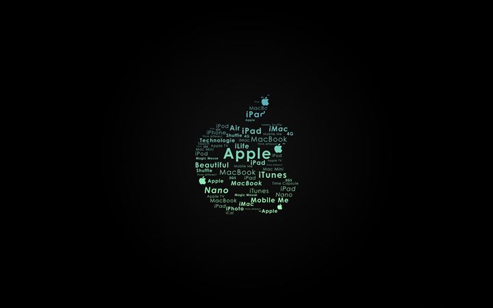 Apple logo typography All Mac wallpaper