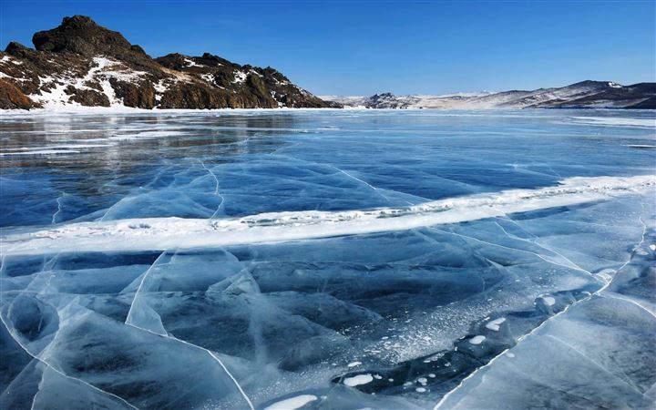 Baikal Lake Frozen Winter All Mac wallpaper