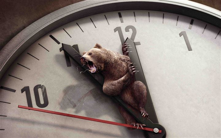 Bear And Clock All Mac wallpaper