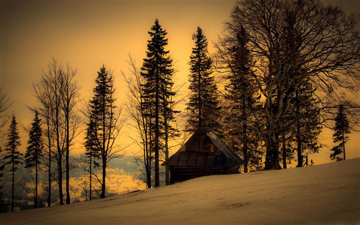 Beautiful Winter Twilight All Mac wallpaper