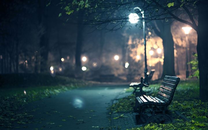 Bench cityscapes All Mac wallpaper