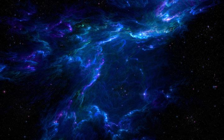 Blue clouds outer space All Mac wallpaper