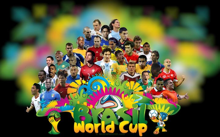 Brazil 2014 World Cup Football Stars MacBook Air wallpaper