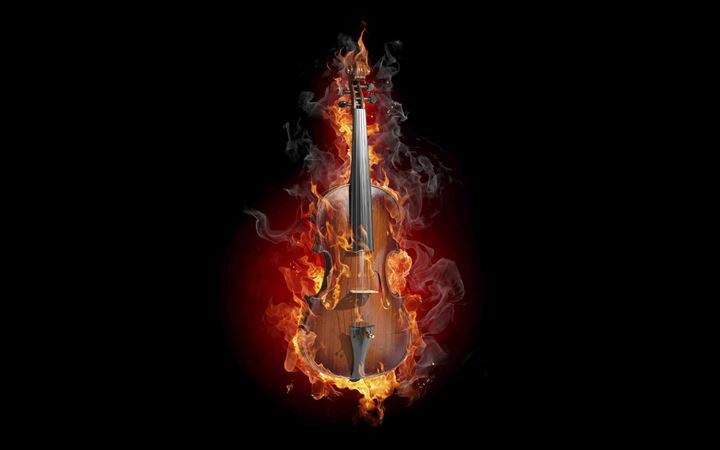 Burning Violin All Mac wallpaper