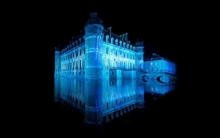 Castle In Blue Light All Mac wallpaper