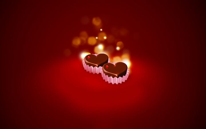 Chocolate Hearts All Mac wallpaper