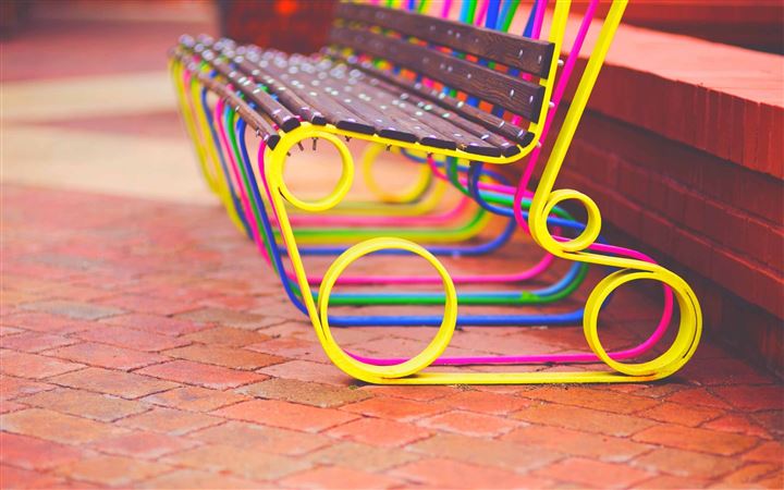 Colorful Bench All Mac wallpaper