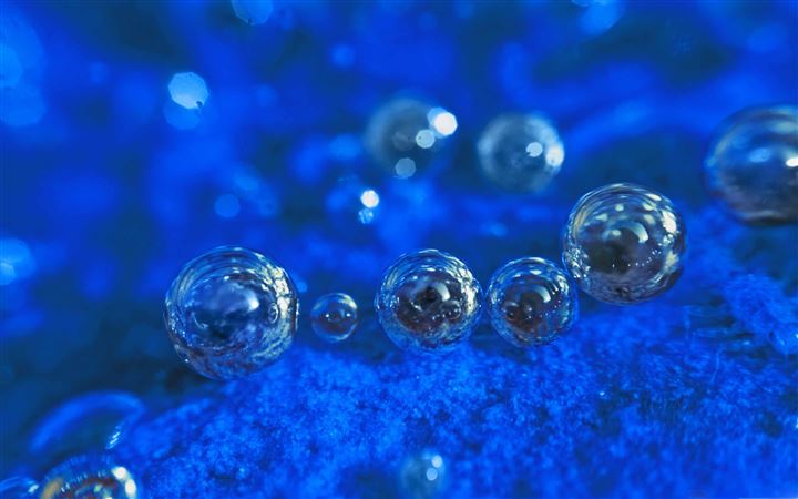 Dark Blue Background With  Bubbles All Mac wallpaper