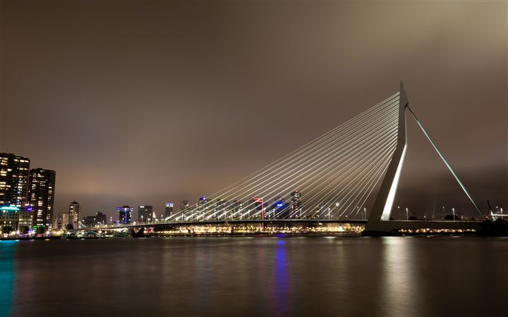 Erasmus Bridge Rotterdam The Netherlands All Mac wallpaper