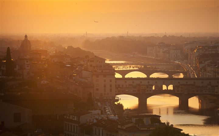 Golden Sunset Over Florence Italy All Mac wallpaper