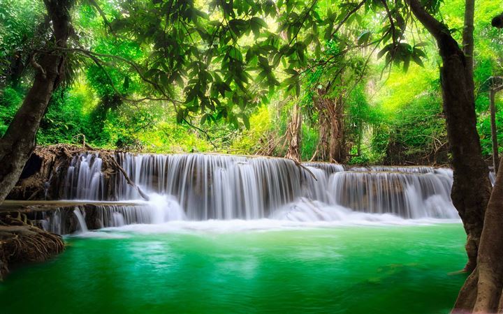 Green Tropical Waterfall All Mac wallpaper