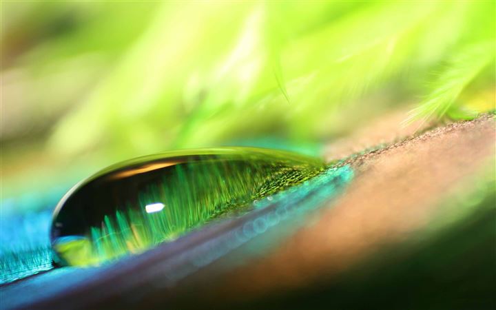 Green Water Drop MacBook Air wallpaper